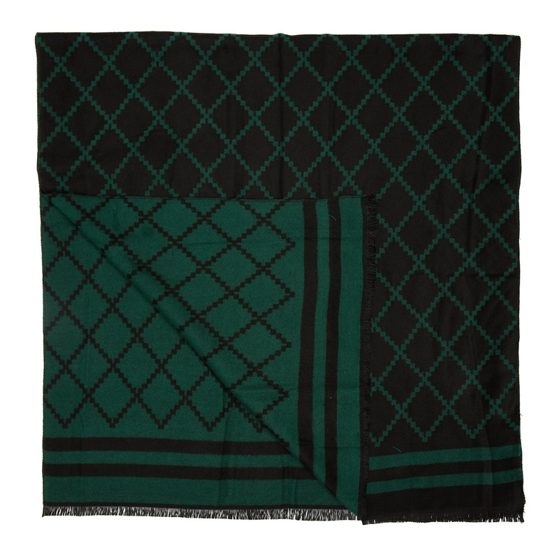 Green Large Scarf Women's cotton warm tassel scarf AX-98