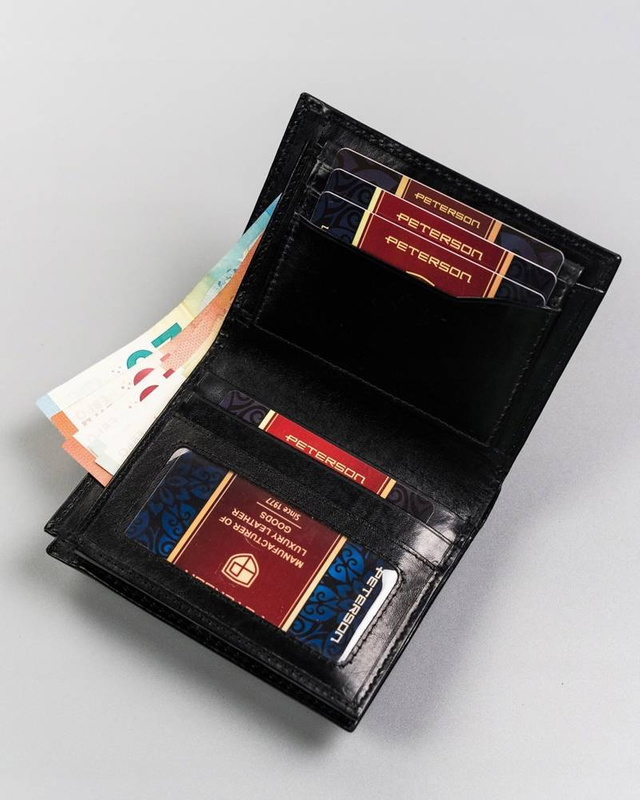 Leather wallet RFID PETERSON PTN 22310-VT-T