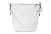 White Leather Handbag Small Postbag Italian Leather T85