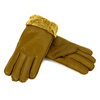 Five-finger leather insulated gloves