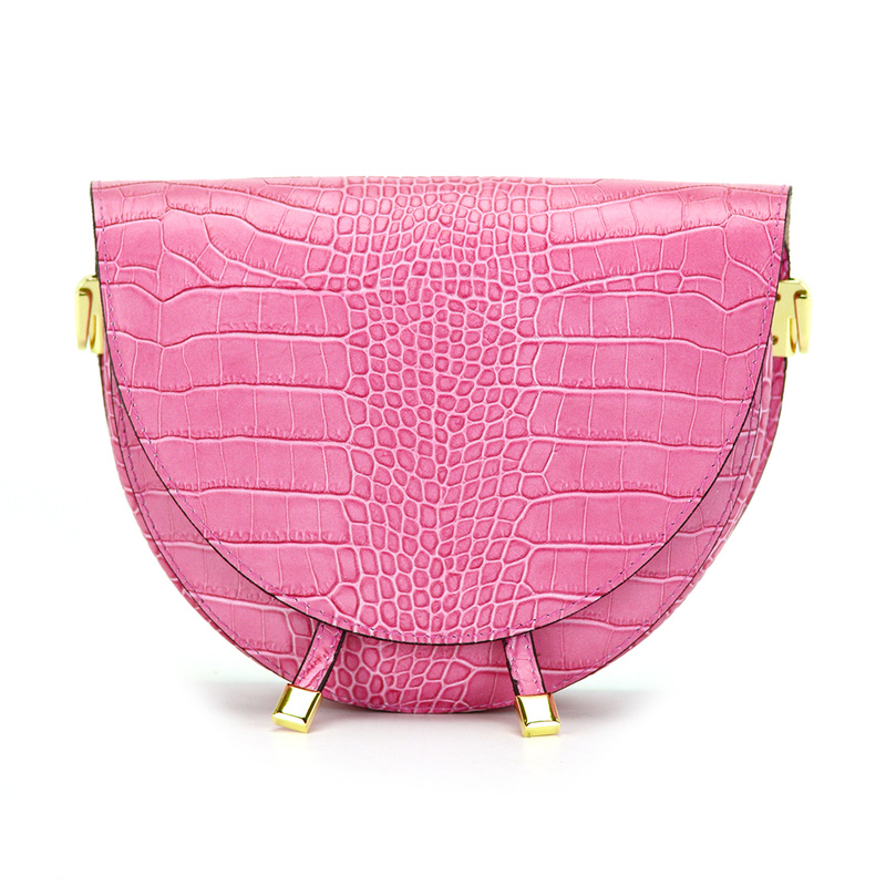 Women's crocodile leather crossbody bag