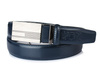 BELTIMORE men's navy blue natural leather belt A26 : Colors - navy blue, Strap size - r.90-105 cm