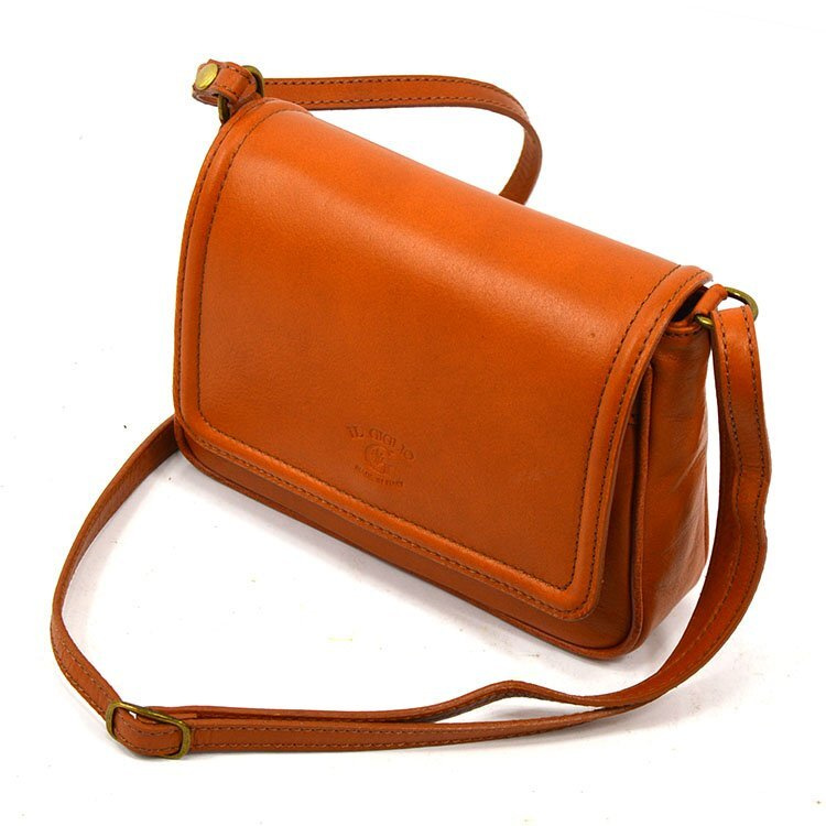 Leather messenger bag, elegant, over the shoulder, women's