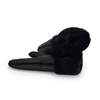 Warm sheepskin mitts leather