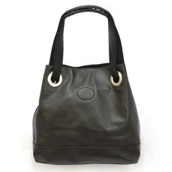 Roomy women's leather shopper shoulder bag