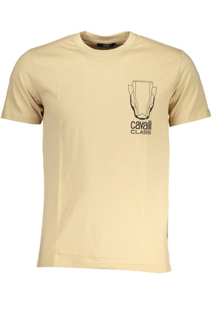 CAVALLI CLASS MEN&#39;S SHORT SLEEVED T-SHIRT BEIGE