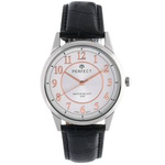 Men's watch quartz white-copper classic leather strap C402