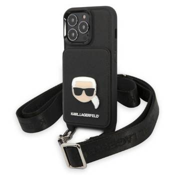 Karl Lagerfeld KLHCP13LSAKHPK iPhone 13 Pro / 13 6,1" hardcase Saffiano Metal Karl Head