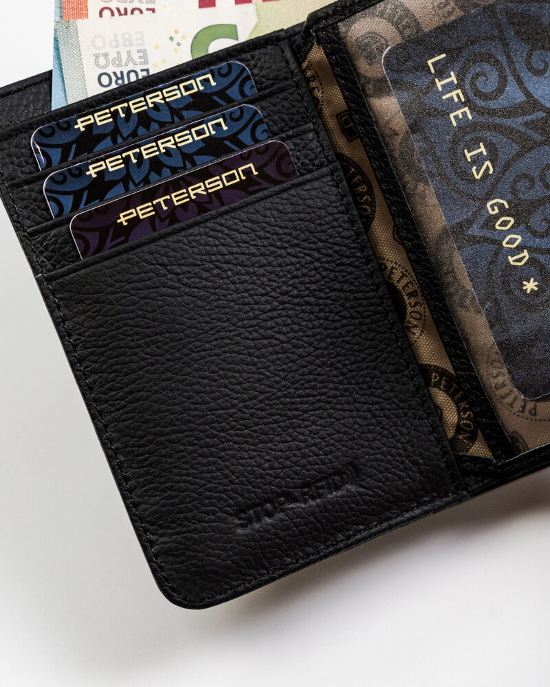 Mały skórzany portfel damski RFID — Peterson
