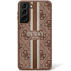 Guess GUHCS23SP4RPSW S23 S911 brązowy/brown hardcase 4G Printed Stripe