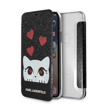 Karl Lagerfeld KLFLBKPXVDCBK iPhone X black book Valentine