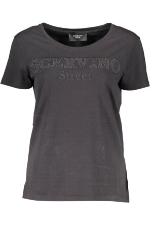 T-SHIRT SCERVINO STREET DAMSKI Z KRÓTKIM RĘKAWEM CZARNY