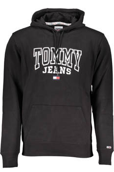 CZARNA BLUZA MĘSKA TOMMY HILFIGER BEZ ZAMKA