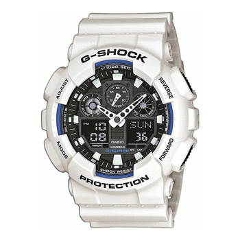 Zegarek marki Casio model GA-100 kolor Biały. Akcesoria męski. Sezon: Cały rok