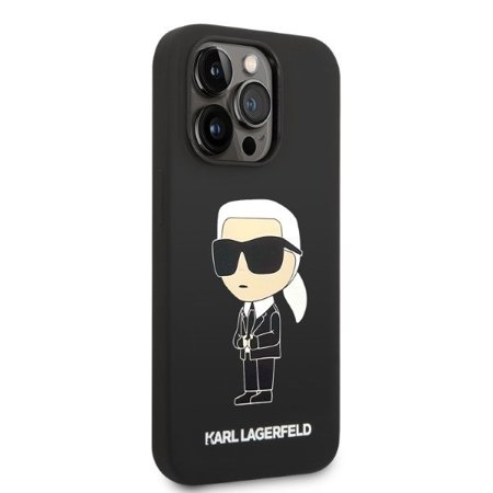 Karl Lagerfeld KLHCP14XSNIKBCK iPhone 14 Pro Max 6,7" hardcase czarny/black Silicone Ikonik