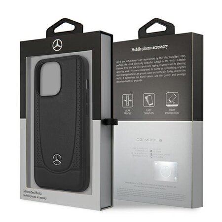 Mercedes MEHCP15LARMBK iPhone 15 Pro 6.1" czarny/black hardcase Leather Urban