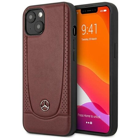 Mercedes MEHCP15SARMRE iPhone 15 6.1" czerwony/red hardcase Leather Urban Bengale