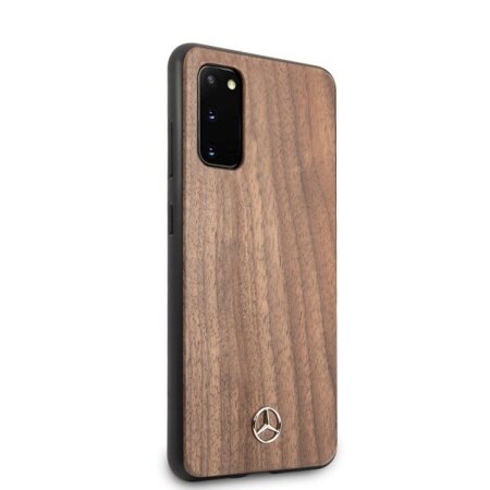 Mercedes MEHCS62VWOLB S20 G980 hard case brązowy/brown Wood Line Walnut