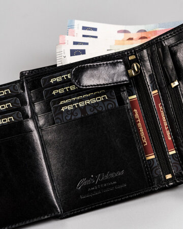 Skórzany męski portfel Peterson PTN N575L-VT