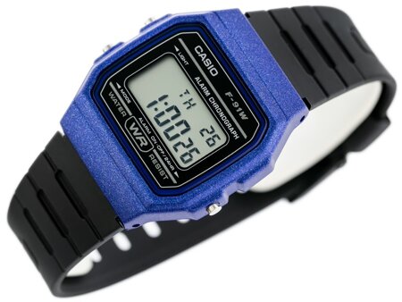 Zegarek marki Casio model F-91W kolor Czarny. Akcesoria Dla obu płci. Sezon: Cały rok
