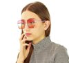 Kwadratowe okulary przeciwsłoneczne MAZZINI VINTAGE STYLE róż