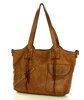 MARCO MAZZINI Oryginalna torebka na ramię shopper w stylu boho skóra naturalna czekoladowy brąz