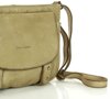 MARCO MAZZINI Torebka przewieszka skórzana vintage messenger beż taupe