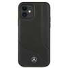 Mercedes MEHCP12SCDOBK iPhone 12 mini 5,4" czarny/black hardcase Leather Perforated Area