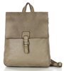 Plecak skórzany minimalizm old look leather backpack - MARCO MAZZINI beż taupe