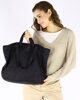 Torba damska pleciona shopper & shoulder leather bag - MARCO MAZZINI czarna