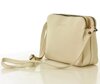 Torebka skórzana crossbody listonoszka dwie komory - MARCO MAZZINI ivory beżowa