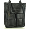 Torebka skórzany shopper bag z kieszeniami - MARCO MAZZINI Ravenna czarny