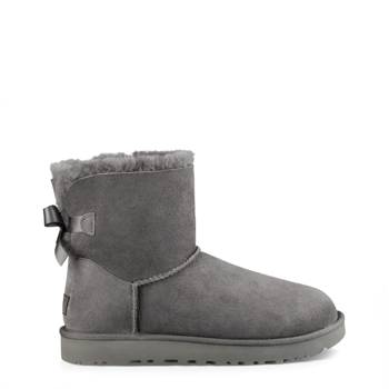 Buty do kostki marki UGG model MINI-BAILEY- BOW-II_1016501 kolor Szary. Obuwie Damskie. Sezon: Jesień/Zima