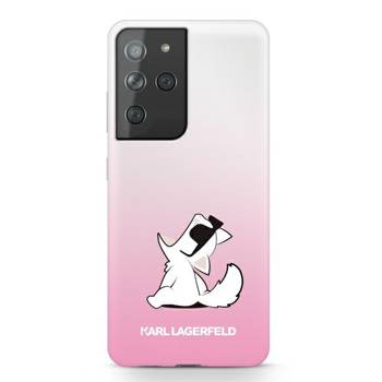 Karl Lagerfeld KLHCS21LCFNRCPI S21 Ultra G998 hardcase różowy/pink Choupette Fun